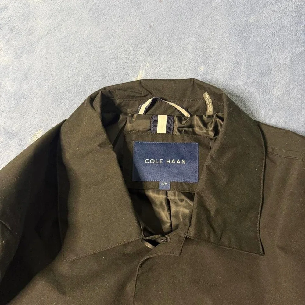 Cole Haan black  trench coat men Size M